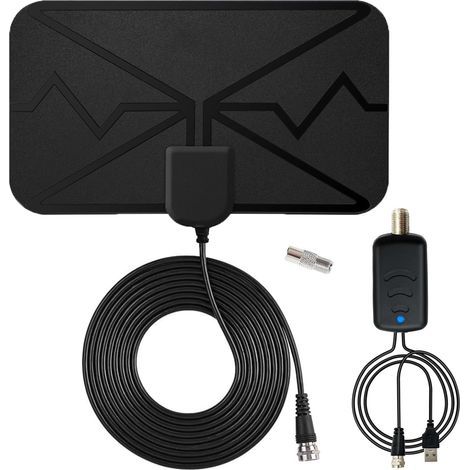 Antenne TV interne, antenne TV interne amplifiée puissante, compatible avec les Smart TV 4K HD/1080p (1/5)