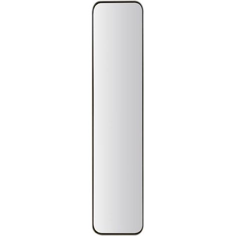 Miroir rectangulaire aux bords fins noir 30x140cm (1/2)
