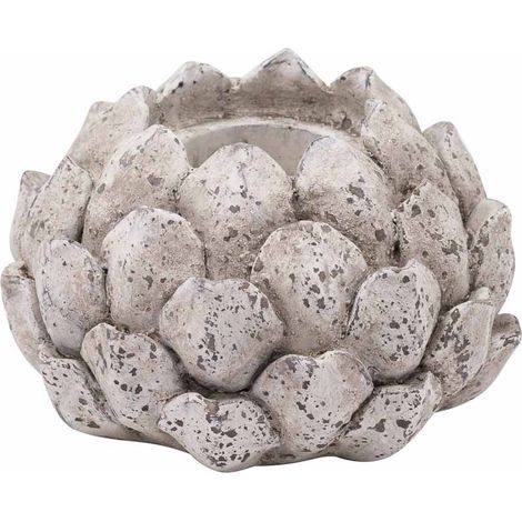 Acorn Tea Light Holder - Ceramic - L14 x W14 x H10 cm - Stone