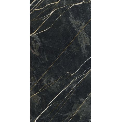 Carrelage Aspect marbre Lumos Noir Brillant - 60x60 - Mate (1/3)