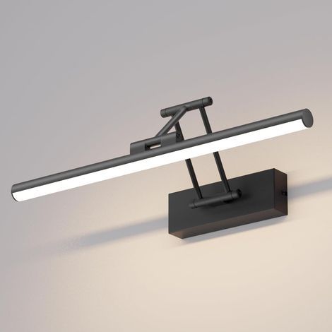 drehbarer, klappbarer Spiegel mit Leuchte, 40 cm, 12 W, 970 lm, Schutzart IP44, Zink-Aluminium, Badezimmer (1/5)