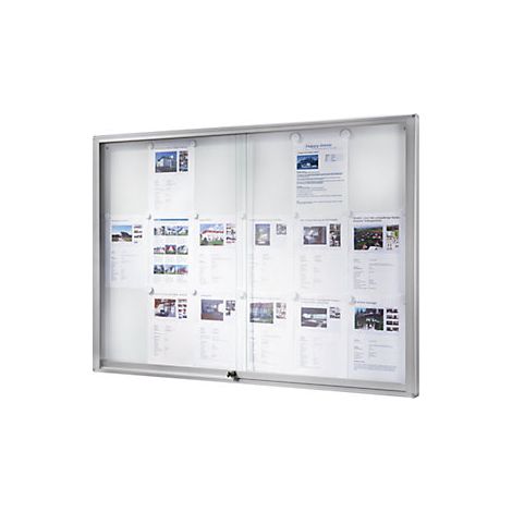 eurokraft pro  Bacheca  cornice in alluminio  ante scorrevoli