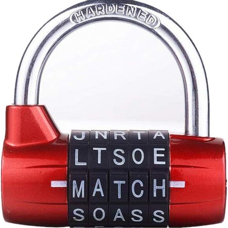 Filiyano-Cadenas de casier de salle de sport, cadenas robuste à code sécurisé, 5 lettres (1/5)