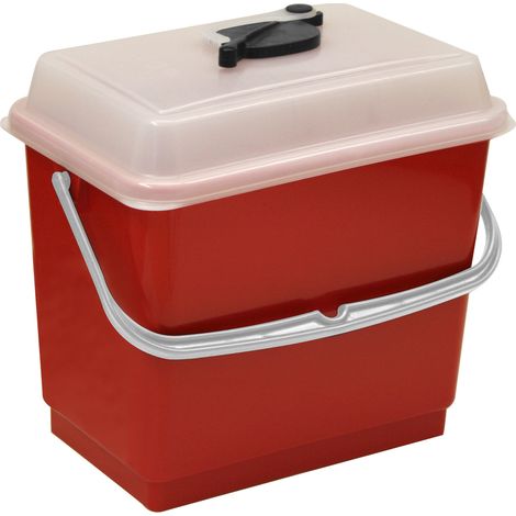 Secchio con coperchio 4 litri rosso