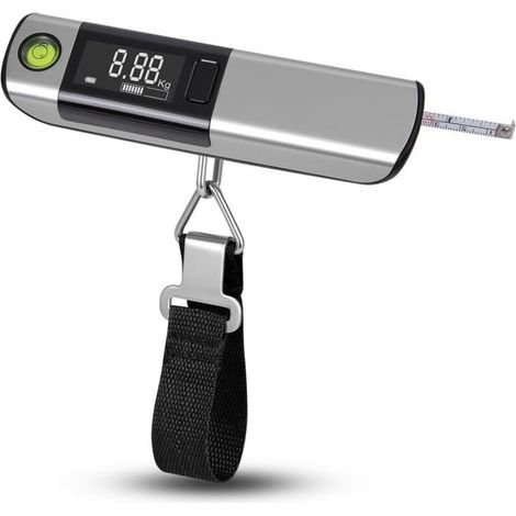 Pèse Bagage Électronique, Balance Numérique Portable Max 50Kg/110Lb(LB,g,Oz,kg) avec Fonction Tare und Écran LCD Rétroéclairé, Pèse Valise de Voyage Peson de Voyage (1/5)