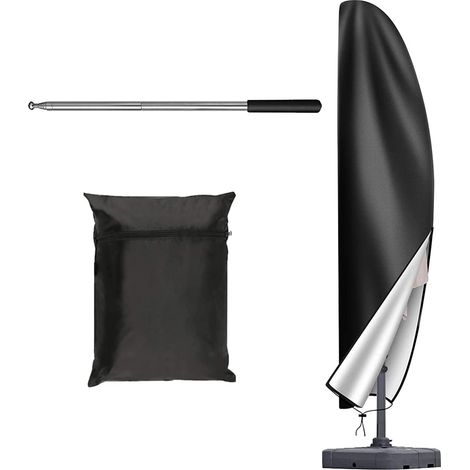 Housse Parasol Deporte,Housse de Parasol Déporté avec Tige,Housses pour Parasols de Jardin,Parasol,265x40cm/70cm/50cm (1/5)
