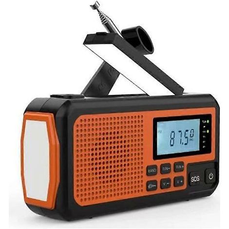 373 Radio AM/FM solaire multifonctionnelle d'extérieur à manivelle, version UE (1/5)