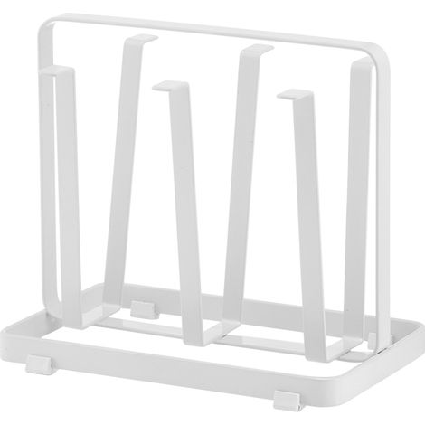 Porta Bicchieri in Metallo Bianco 20x12x17, 5cm (1/2)