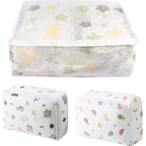 3 PCS Sacs de angement sous Le Lit Sac à Vêtements Pliable, Gande Boîte de angement pou vêtements, liteie, couette, oeille (1/4)