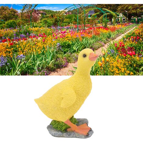 [Escultura de jardín] + [Marca anónima] + [DW01-Amarillo] + [Estatua decorativa de resina amarilla para canal] (1/5)