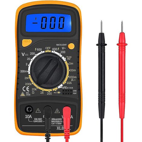 Multimètre numérique, testeur de voltmètre, multimètre avec écran rétroéclairé, outil de mesure électronique