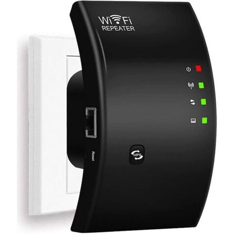 Ripetitore WiFi, potente amplificatore WiFi, 1 porta Ethernet, area di copertura fino a 200 metri quadrati FLITI