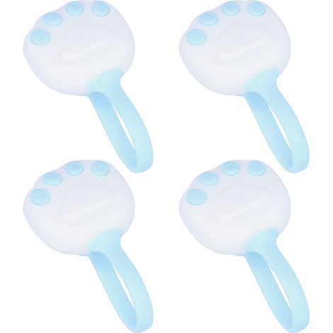 4 Pièces Attaches de Couette Anti-Dérapantes, Fixations de Housses de Lit avec Clip (Bleu) (1/5)