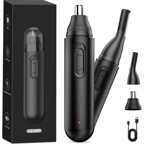 Tondeuse Nez Oreilles Sans Fil Multifonction – Coupe Poils Nez, Oreilles, Sourcils, Barbe & Corps, USB Rechargeable IPX7 Étanche, Précision Professionnelle pour Homme Femme (1/5)