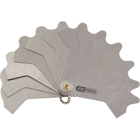 KS Tools Schweißnahtlehre, 12 Blatt, 3-12mm - 300.0619