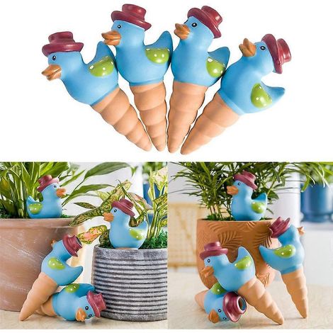 4 piquets d'arrosage automatiques en terre cuite (1/4)