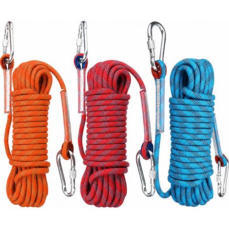 Corde Statique d'Escalade en Polyester 12 mm 50 m à Deux Crochets (1/5)