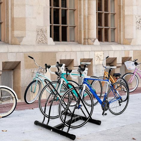 Fahrradträger für 2 Fahrräder - für drinnen und draußen, Stahl, Schwarz