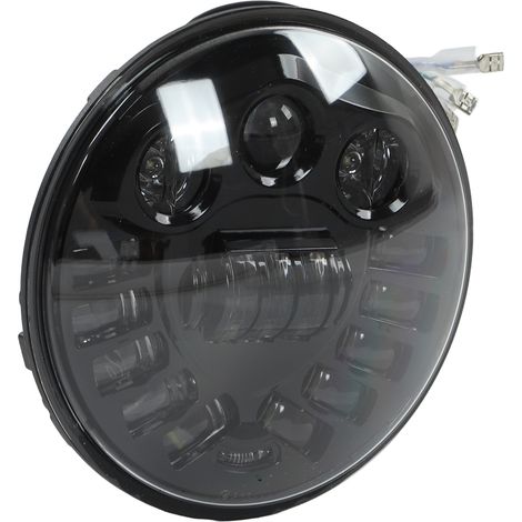 Projecteur Moto 7 Pouces 6000K 3000LM Rond Phare Blanc 12V 80W Double Feu Code/Croisement pour Motocycle (1/5)