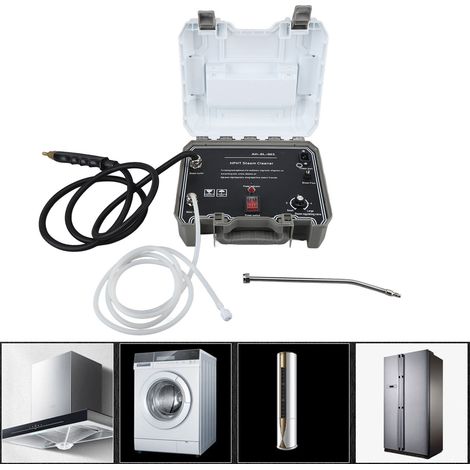 Pistolet à eau puissant de 1500 W, nettoyeur vapeur haute température et haute pression, nettoyeur de hotte aspirante à régulation de pression intelligente, fonction pulsée haute pression, norme europ (1/5)