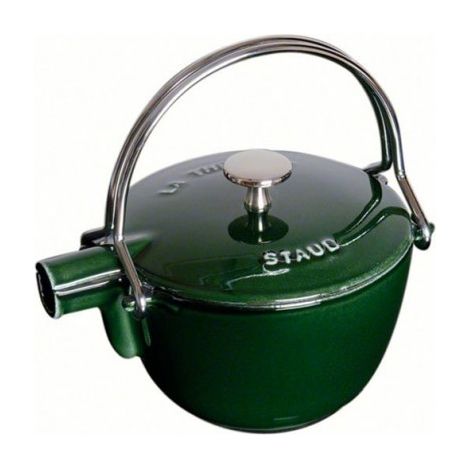 Staub Teekanne aus Gusseisen Basilikumgrün 1,15 L
