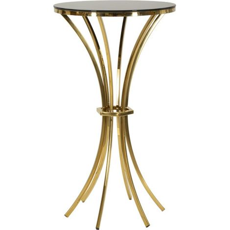 Table d'Appoint "Shanty" 108cm Noir & Or