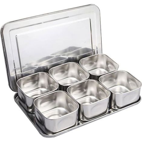 Boîte À Assaisonnement - Acier Inoxydable - Pour Cuisine Et Barbecue - Ensemble De 1 Pièce (1/4)
