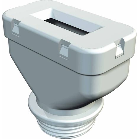 OBO Bettermann Raccord vissé pour câble plat M32 polyéthylène gris pierre RAL 7030, 2013022 (1/2)