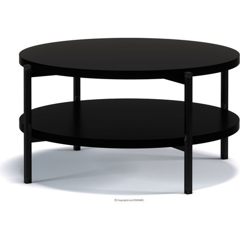 KONSIMO GERIS Couchtische Wohnzimmertisch Spanplatte, schwarz