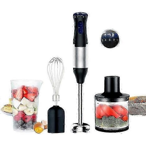 Mixeur plongeant 4 en 1, hachoir, mixeur électrique à main pour cuisine (1/4)