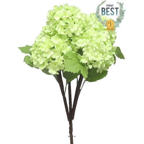 Bouquet de fleurs de Viorne artificielles, 5 têtes, H30 cm Vert - BEST - couleur: Vert (1/3)