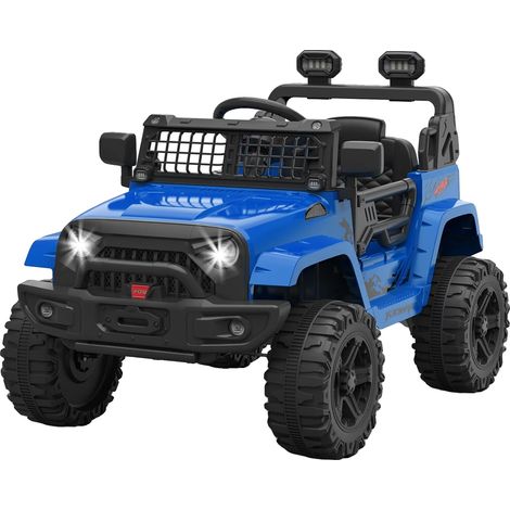 Coche eléctrico infantil, conectividad Bluetooth, características de seguridad, color azul. (1/2)