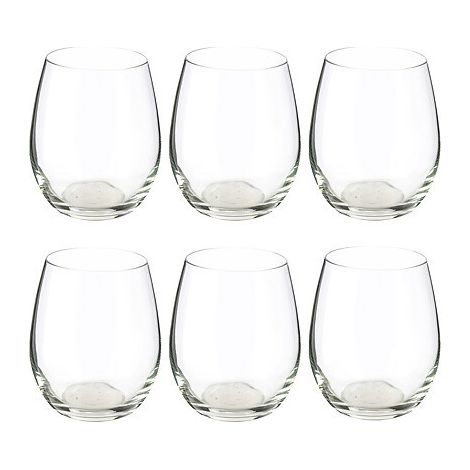 Lots de 6 gobelets en verres 36 cl  Verres à eau élégants  Arrondis  Tous usages - Livraison gratuite (1/2)