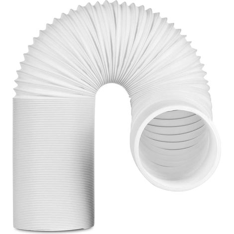 Tuyau évacuation pour climatiseur mobile - 5 pouces (13cm) x 2m - Flexible PP rétractable - Résistant -20°C à 70°C (1/4)