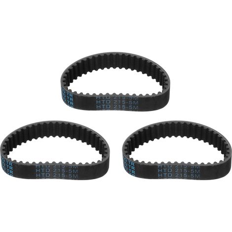 3pcs HTD-5M Rubber Timing Belt, 43 Tooth Closed Loop Synchronous Drive Belts for 3D Printer Pulleys, 215x15x3.6mm (Length x Width x Height) (1/5)