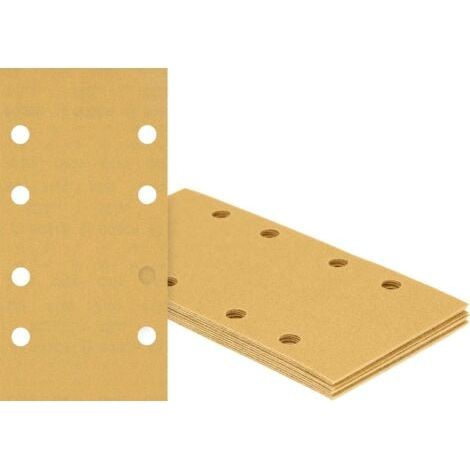 Professional 10x Feuilles abrasives Expert C470 à 8 trous (pour Bois dur, Peinture sur bois, 93x186 mm, Grain 80, Accessoires Ponceuse excentrique) (1/3)