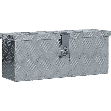 vidaXL Cassetta in Alluminio 48,5x14x20 cm Argento (1/5)