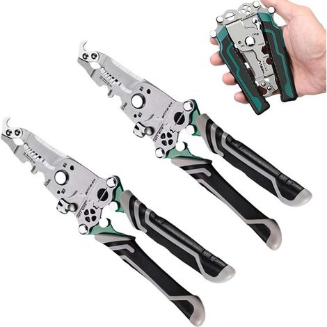 CCYKXA 18-in-1 Folding Wire Stripper - Wire Cutter - Crimping Pliers - Wire Stripper - Wiring Tools and Multi-Function Hand Tool (1/5)