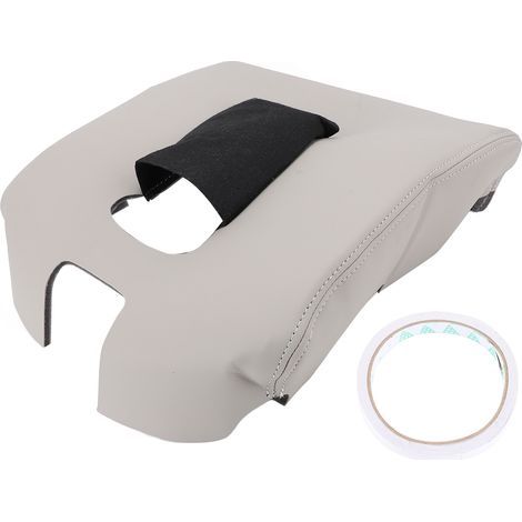 Housse de console centrale de voiture en cuir PU résistant à l'eau, protection d'accoudoir confortable et anti-rayures pour 1500 2500 3500 2014-2018 gris (1/5)