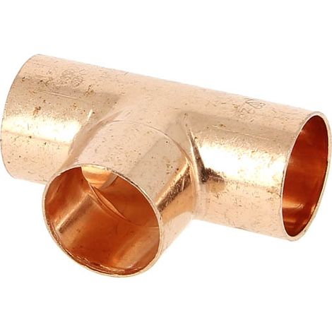 Ibp Bänninger – Té cuivre égal à souder Femelle Ø28 – Raccord cuivre pour chauffage et sanitaire – Conforme normes NF EN 1254-1