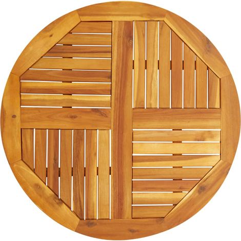 Tischplatte Ø80x2,2 cm Rund Massivholz Akazie