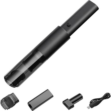 Aspirateur portatif pour le nettoyage de voiture, aspiration puissante de 5 kPa, portable, pour liquides et poussières - Noir (1/5)