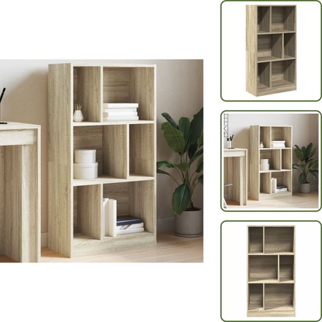 Bibliothèque chêne sonoma 57x28,5x107,5 cm bois d'ingénierie - Bibliothèque - Meuble Rangement - Étagère - Armoire - Bois D'ingénierie (1/5)