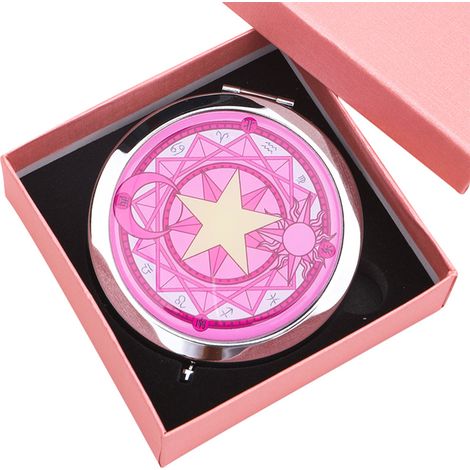 Miroir de poche pliable double face, miroir cosmétique compact portable de voyage (1/4)