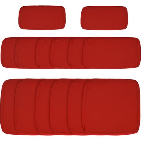 Outsunny Garden Rattan Sofa Set Polyester Cover Replacement No Cushion Red