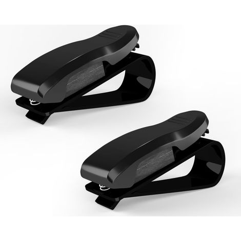 Porte-lunettes de soleil de voiture en 2 pièces, pare-soleil, clip pour lunettes, support pour lunettes de voiture et porte-ticket (1/5)