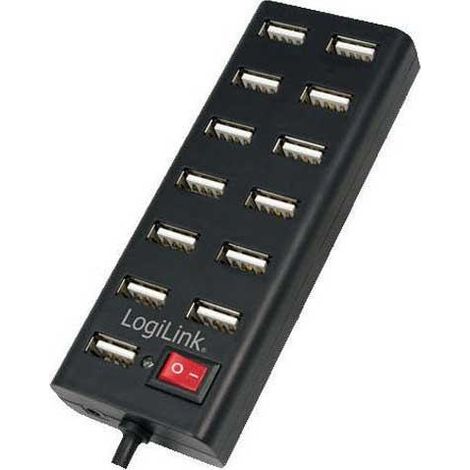 logilink UA0126 hub USB 13 ports noir bureau
