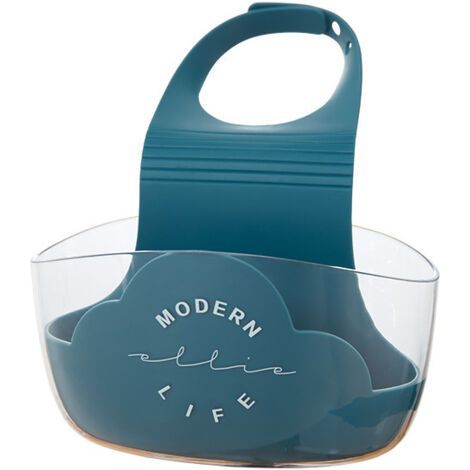 Organisateur de crépine d'évier suspendu à sangle réglable, accessoires de porte-éponge d'évier de cuisine à domicile(bleu moderne) (1/5)