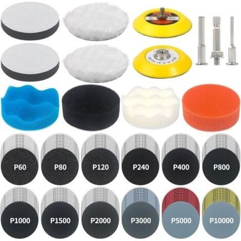 Renovateur Phare Voiture, Kit Rénovation Phare 133, Kit Polissage Phares Voiture, Kit de Restauration de Phares pour Auto et Moto, Papier à Poncer Carrosserie et Bois, Papier Abrasif 75mm Wet et Dry (1/4)