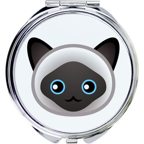 Miroir de poche Himalayan pour sac à main, par Art-Dog (1/5)